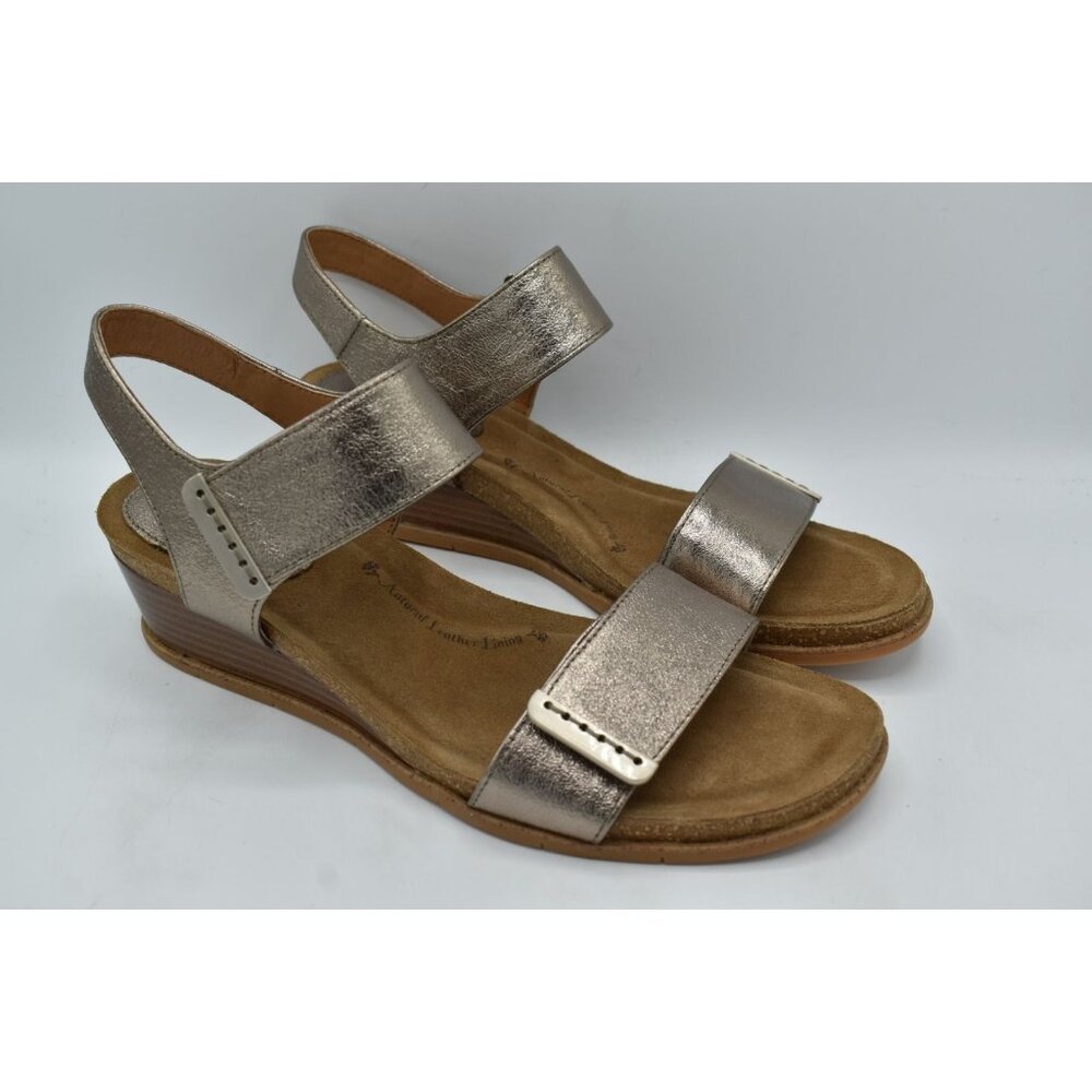 Sofft Womens Size 11 Verdi II Bronze Leather Wedge Sandals Shoes - Picture 3 of 14